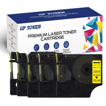 5x DYMO D1 7m 6mm yellow-black tape GP-DY43618 X5