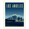 Poster of the City of Los Angeles 40X50 cm + gold frame