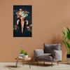 Canvas Print Flowers Woman Beauty Nature 80x120 cm