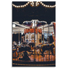 Canvas Print Carousel At Night Lights Amusement Park 80x120