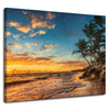 Canvas Print Sunset Beach Palm Trees Sky 100x80 cm