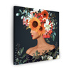 Canvas Print Woman Flowers Art Nature 90X90 cm