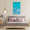 Canvas Print Boat on the Sea Water Blue 80x120 cm